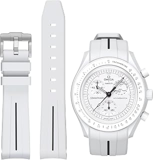 BONACE Strap for Omega x Swatch MoonSwatch/Rolex Watch/SEIKO Watch 20mm,Silicone Replacement Strap for Omega X Swatch Moonswatch Speedmaster Watch No Gap