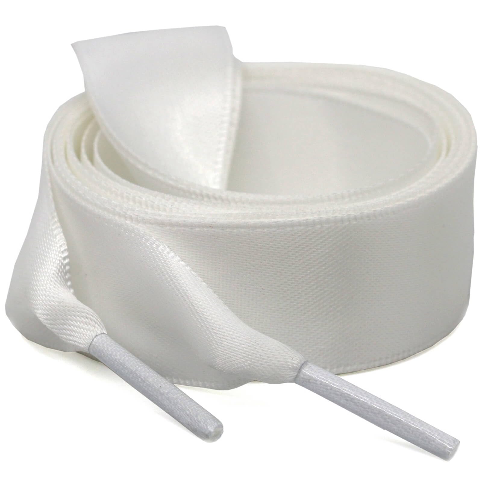 Flat Satin Ribbon Shoelaces - 1 Pair 2 cm Wide Soft Shoelaces for Women