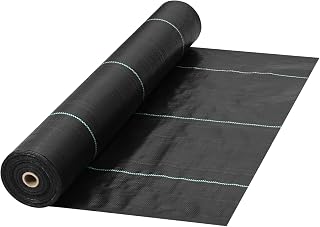 VEVOR Weed Fabric Barrier Heavy Duty, 4x300FT 5.8oz Weed Blocker Fabric, Woven Landscape Fabric, Garden Fabric Weed Barrier, Weed Control Fabric Ground Cover, Geotextile Fabric, Gardening Mat, Black