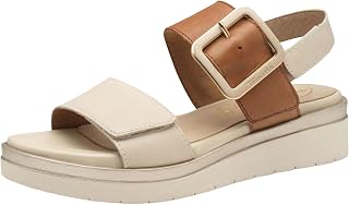 Tamaris Comfort Women’s Flat Leather Sandals with Buckle