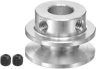 HARFINGTON V-Type Pulley 8mm Bore 22mm Outer Dia Single Groove Aluminum Alloy for 4-5MM PU Round Belt Motor Shaft Drilling Machine