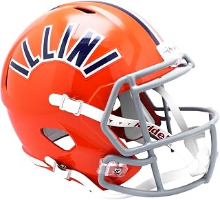 Illinois Fighting Illini 1971-1987 Throwback Riddell Speed Replica Full Size Football Helmet - New in Riddell Box
