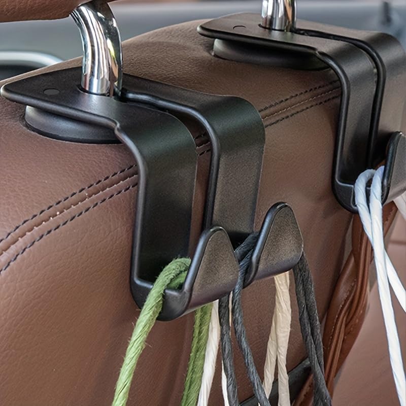 2PCS Car Seat Hooks for Purse, Handbag, Coat and Grocery Bag, Car Interior Acces