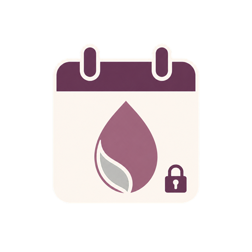 Period Calendar for Fire Tablet Private Offline Cycle Log, Symptoms & Printable 