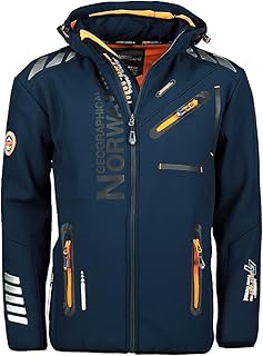 Geographical Norway ROYAUTE MEN - Chaqueta Softshell Impermeable Hombre - Capucha Transpirable Exterior - Chaqueta Cortavientos Invierno - Actividades Aire Libre ()