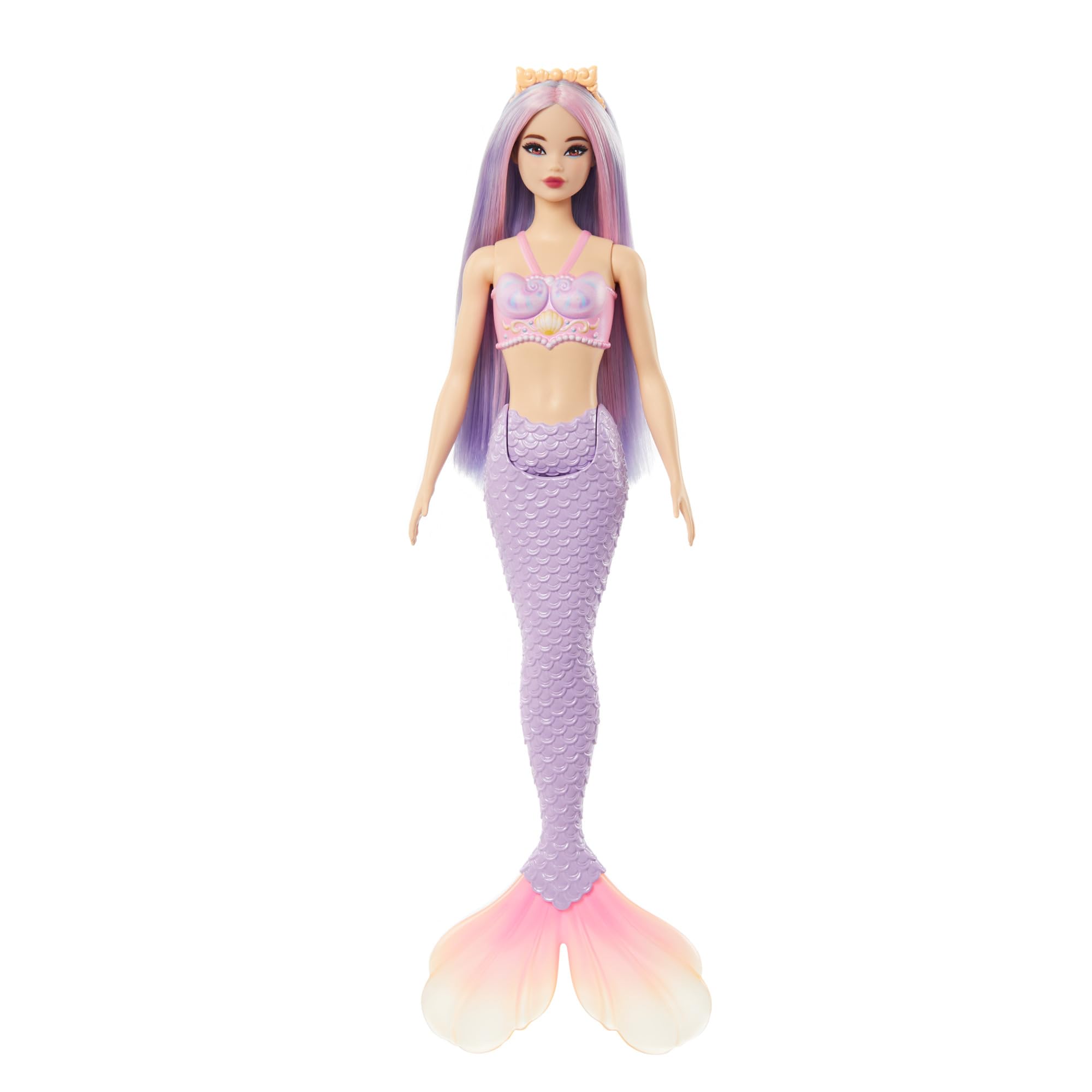 Barbie Mermaid Doll with Pink and Lilac Fantasy Hair and Accessory | Wearing Hea
