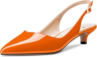 Castamere Women's Stockings Kitten Heel Heel Pointed Toe Sandals Slip-On Slingback Pumps Wedding Party Dress 3.5 CM Heels