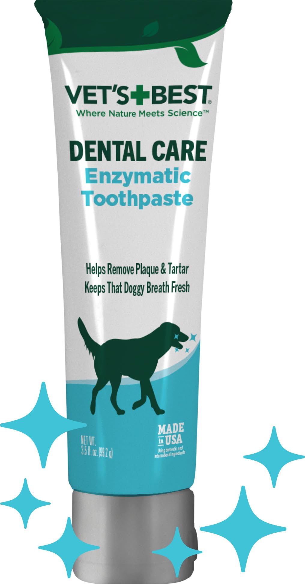 Vet's Best Enzymatic Dog Toothpaste Dental Gel, Vet Formulated 3.5 oz | Dog Teet