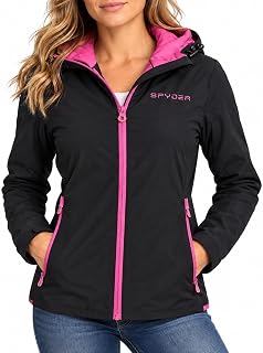 Spyder レディース ウィンドブレーカージャケット - 軽量 断熱 防風 防水 ジャケット 女性用 ジップアップ レディース ジャケット