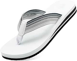 Women Flip Flops Arch Support Fabric Strap Yoga Mat Lightweight Slip On Sandals Summer Beach Indoor Outdoor