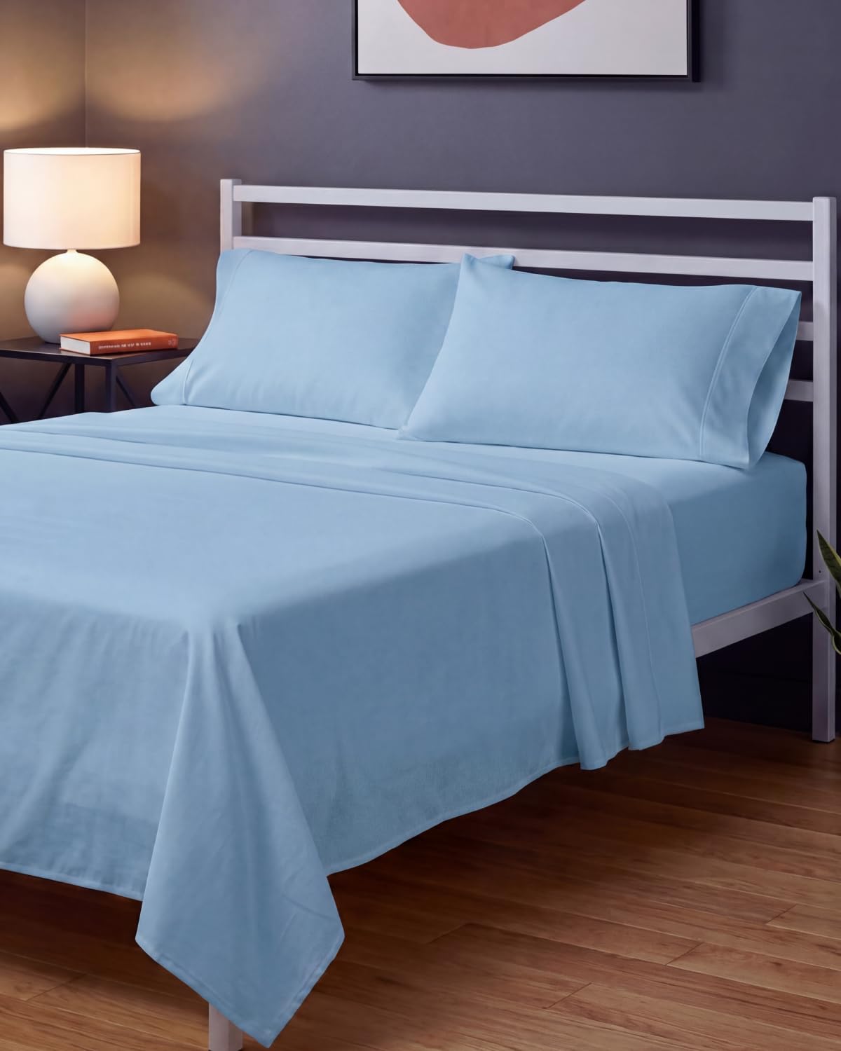 Sleepy Town Queen Size Bed Sheets - 4 Piece - Queen Sheet Set - Extra Soft, Comf