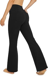 G4Free Women's High Waist Yoga Pants with Elasticated Pocket Yoga Leggings Yoga Sports Fitness Spandex Gym Trousers