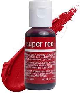 Chefmaster Super Red Liqua-Gel® Food Coloring | Vibrant Color | Professional-Grade Dye for Icing, Frosting, Fondant | Baking & Decorating | Fade-Resistant | Easy-to-Use | Made in USA | 0.70 oz