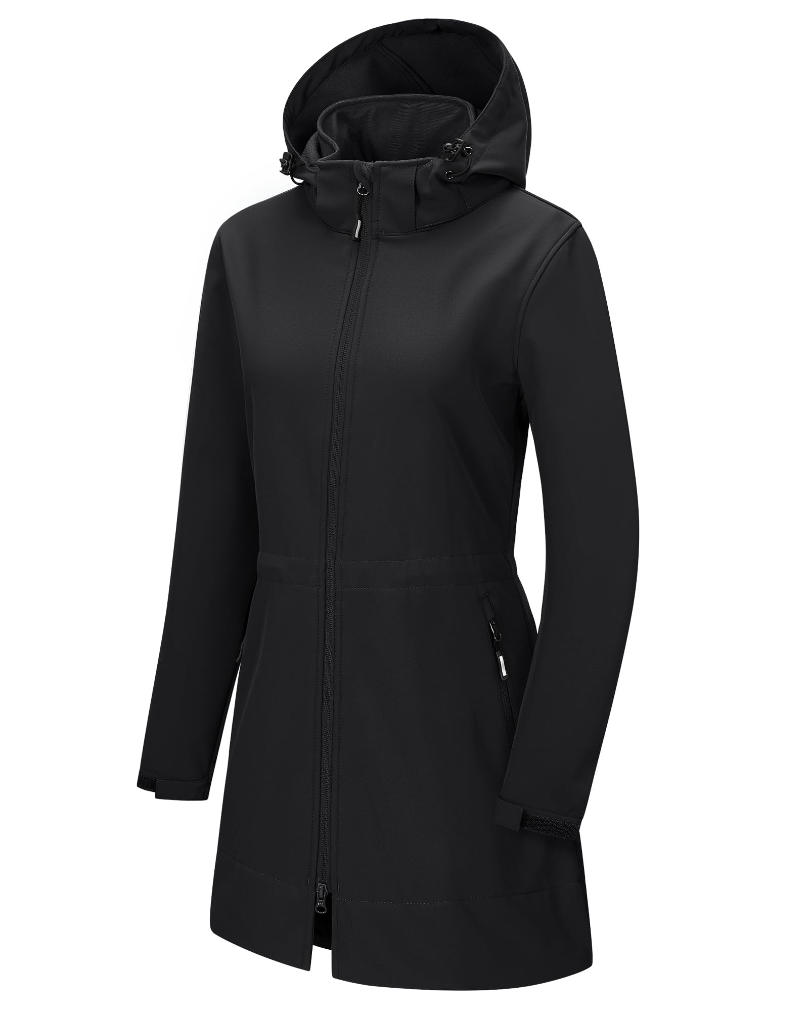 Outdoor Ventures Ladies Soft Shell Jacket with Removable Hood Fleece Lined Insul