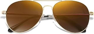 SOJOS Classic Aviator Sunglasses for Women Men Metal Frame Spring Hinges SJ1030,