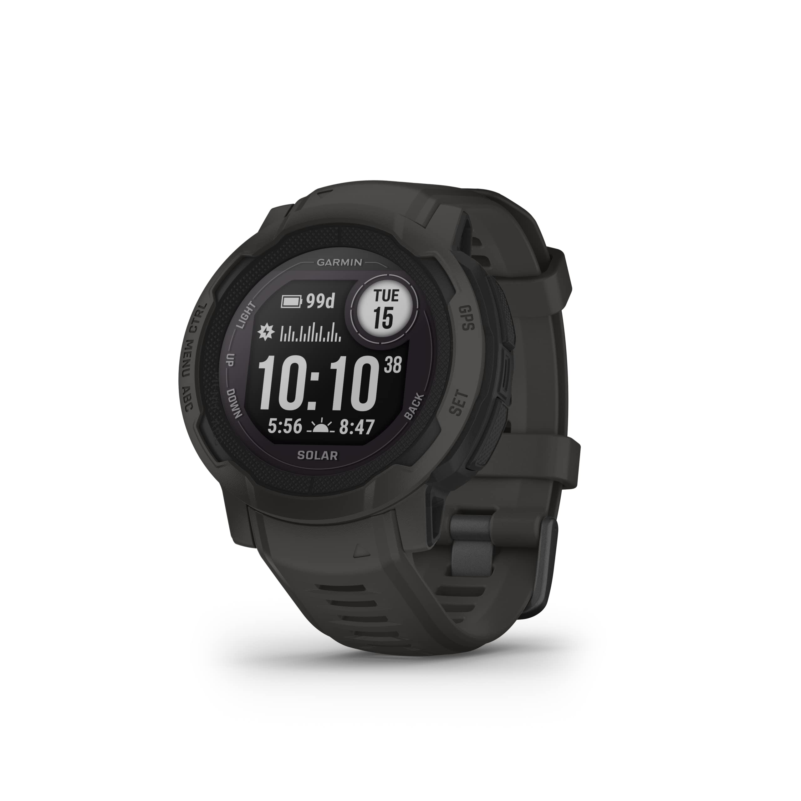 Garmin Instinct 2 Solar, Smaller-Sized Rugged Outdoor Watch with GPS, with Solar