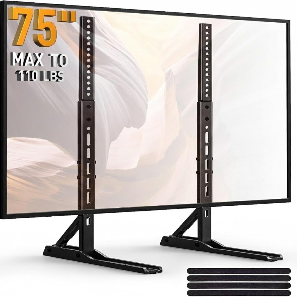 PERLESMITH Universal TV Stand Legs for 20–75 Inch TVs up to 110 lbs | 3 Height A