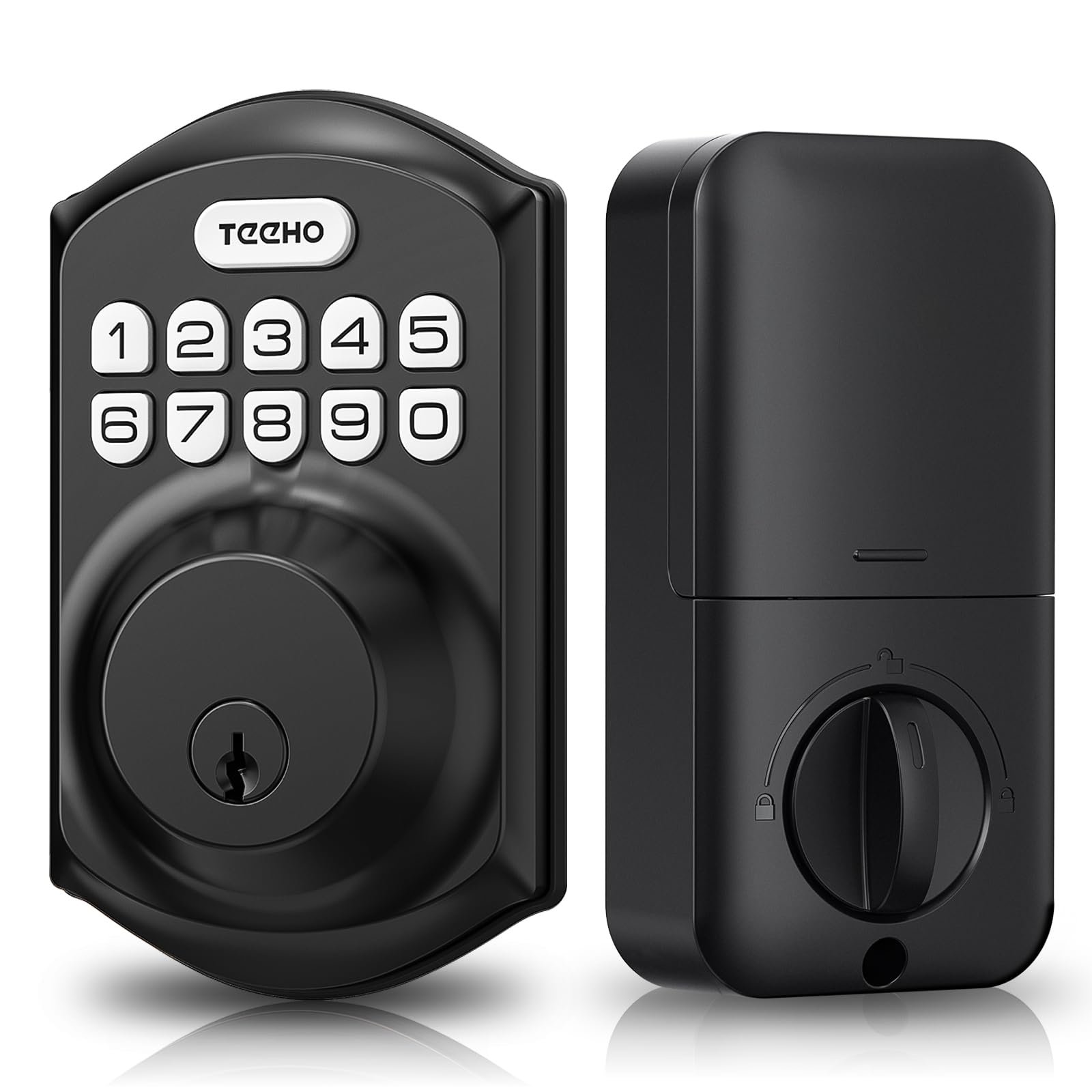 TEEHO TE001 Keyless Entry Deadbolt with Keypad for Front Door, Matte Black | ANS