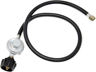 GasOne Propane Regulator 3 Feet Universal QCC1 Grill Replacement with 36 inches hose for Most LP Gas Grill, Heater and Fire Pit Table, 3/8" Female Flare Nut