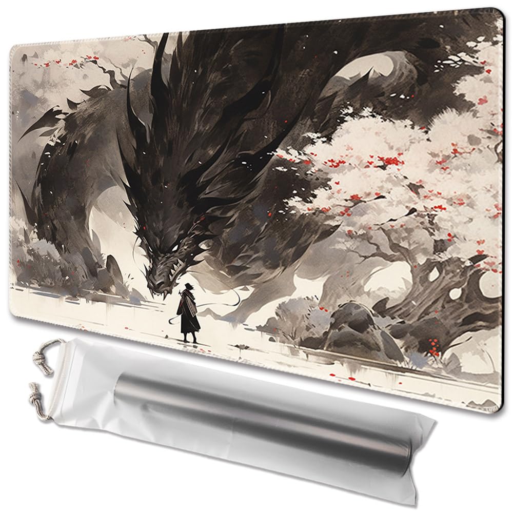 MTG Playmat Size 24x14in Free Storage Bags Non-Slip Backing, Ideal for Card Game