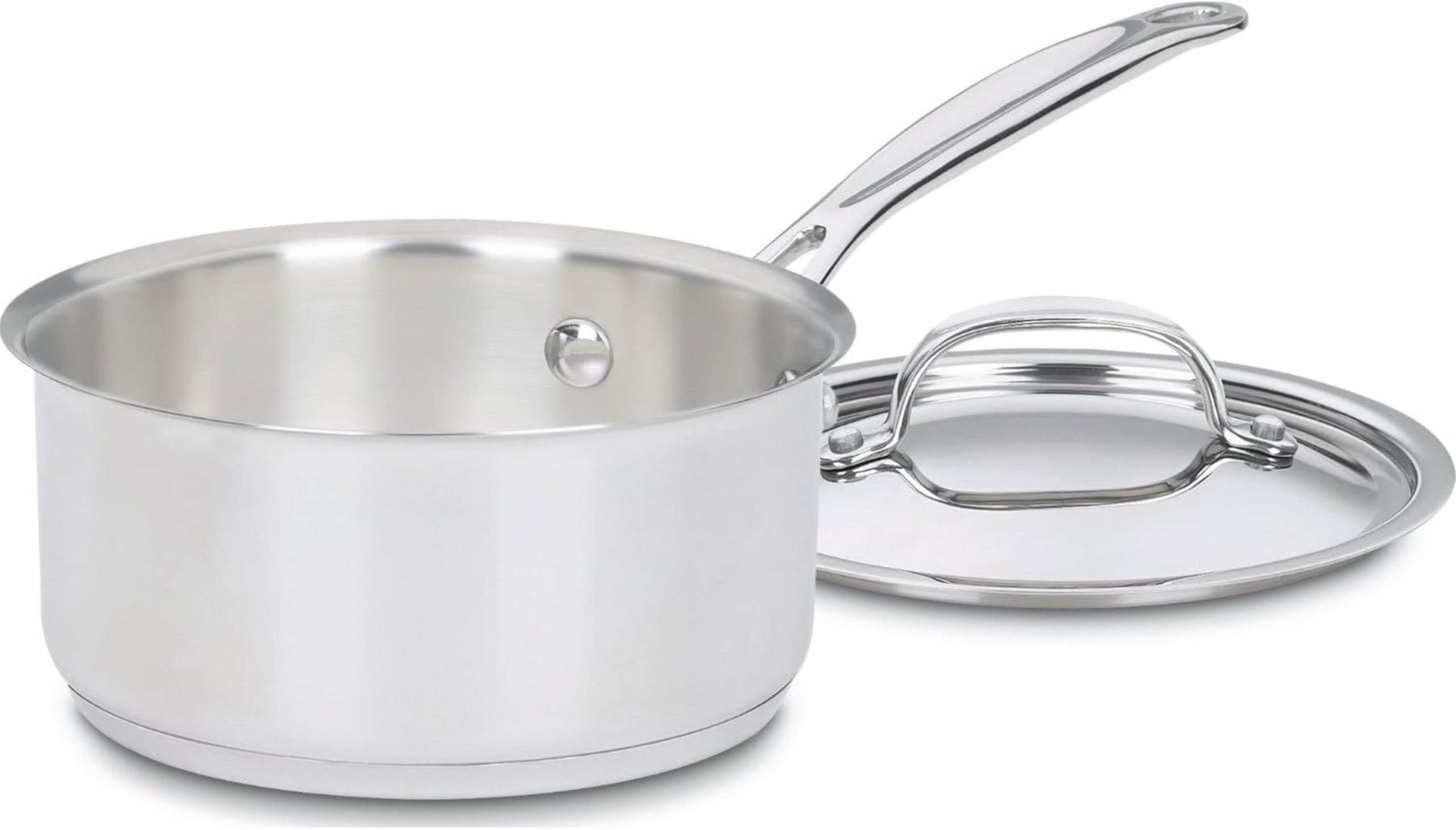 Cuisinart 1.5 Quart Sauce Pan with Cover, Stainless Steel Pot with Lid, Small Ki