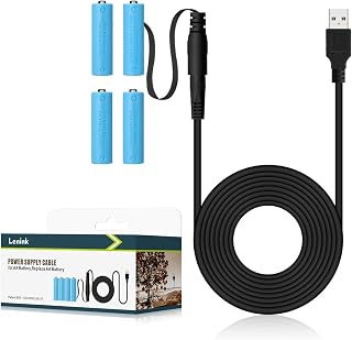 Lenink AA Battery Eliminator, Replace 4 AA Batteries Power Supply with USB to DC Cable,Replacement AA Rechargeable Batteries for Christmas Decoration,String Lights and More