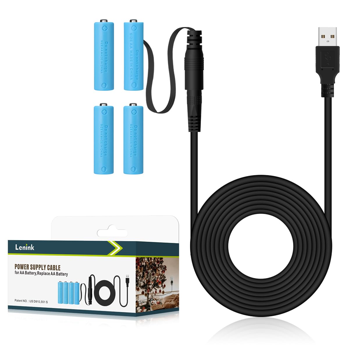 Lenink AA Battery Eliminator, Replace 4 AA Batteries Power Supply with USB to DC