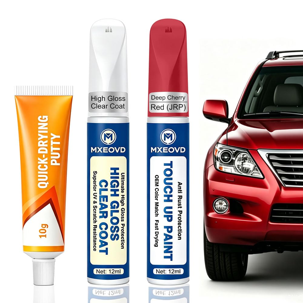 Deep Cherry Red (JRP) Touch Up Paint Compatible with Jeep, All in One Car Scratc