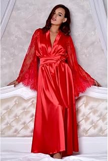 Lace Silk Robe for Women Long Sexy Satin Kimono Robe Bridesmaids Wedding Party Lingerie Robe Loungewear Sleepwear