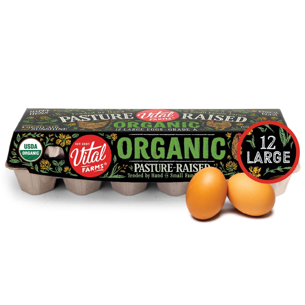 Vital Farms Organic Pasture-Raised Large Eggs 12ct