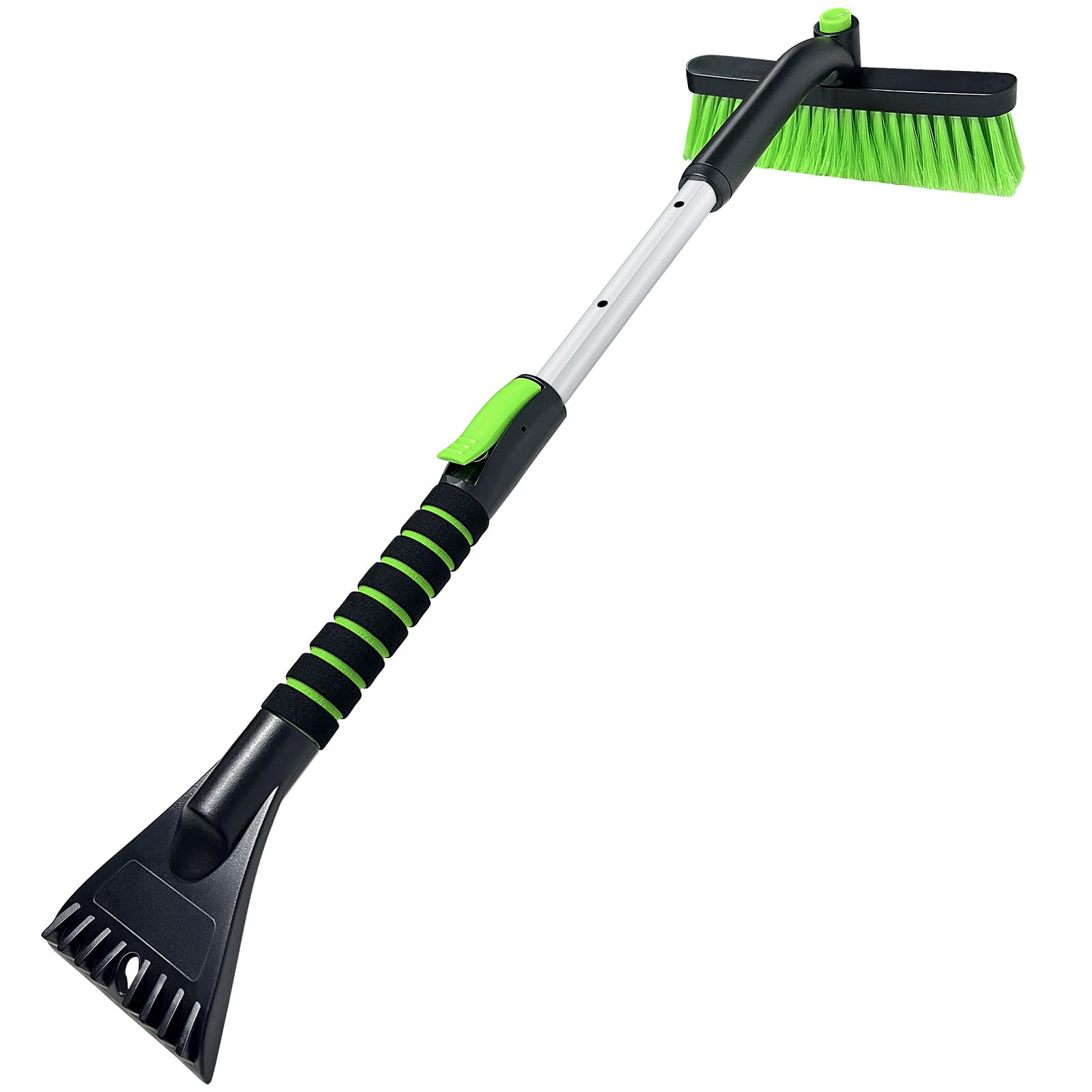 SEAAES Ice Scraper with Snow Brush for Car Windshield | Extendable Snow Brush wi