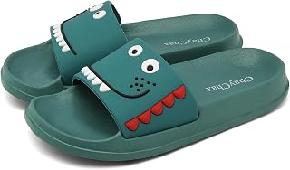 ChayChax bath slippers for children, lightweight bath shoes, soft house shoes, beach and pool for girls, boys, Green B,