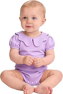 0-24M Infant Girls Peter Pan Collar Bodysuit Baby Girl Romper