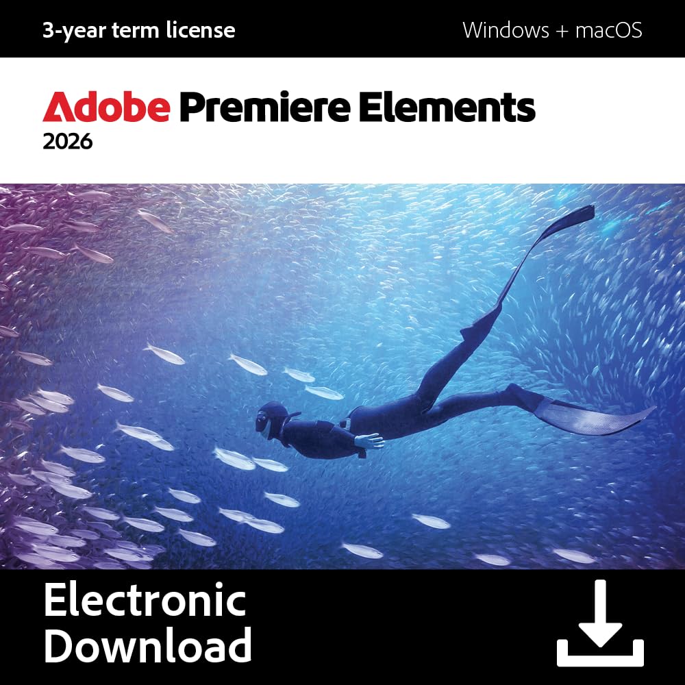 Adobe Premiere Elements 2026 | 3-year term licence |1 Device|1 User|PC/MAC|Digit