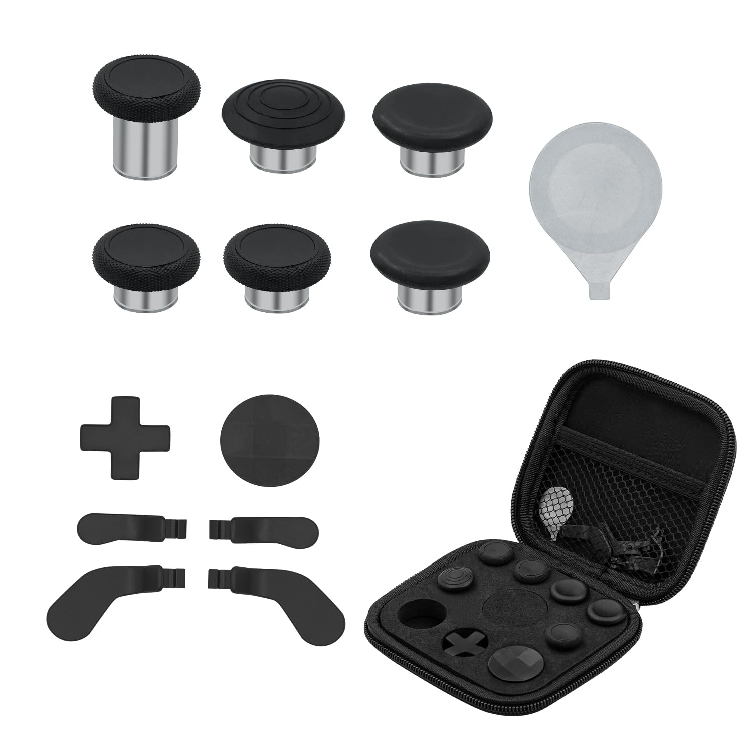 Mcbazel 13 in 1 Metal 6 Swap Thumbsticks Joysticks, 4 Trigger Paddles, 2 D-Pads 