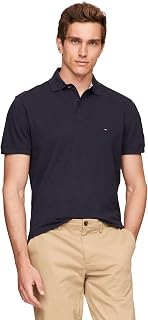 Tommy Hilfiger Men's Short Sleeve Polo Shirts in Classic Fit with Stretch and Organic Pique Cotton Short Sleeve Polo Shirts in Classic Fit with Stretch and Organic Pique Cotton (Pack of 1)