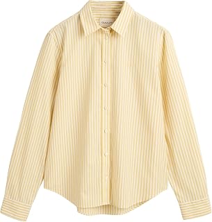 GANT Poplin Striped Shirt Poplin Reg Women's Striped Shirt, Dusty Yellow, 42
