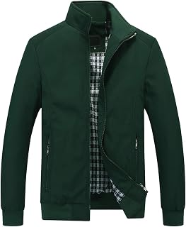 YOUTHUP Mens Summer Bomber Jackets Casual Lightweight Windbreaker Coat
