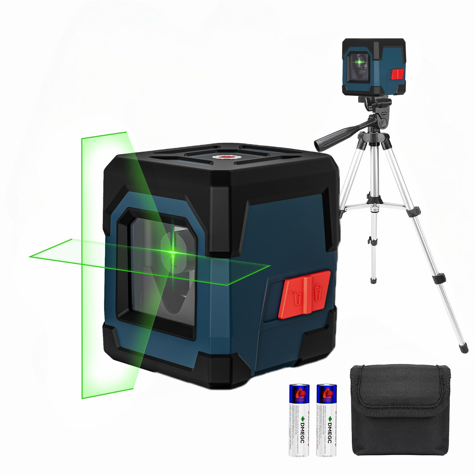 Laser Level with Tripod,RockSeed Green Cross Laser Level Horizontal and Vertical