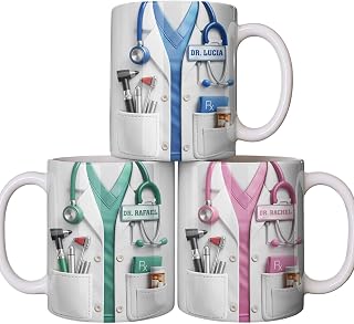 Customize with Your Favorite Doctor's Name and Tools, Coffee Mug, Gift for Medical Professionals Custom Physician Surgeon Cup Clinic Office Desk Decor Graduation Appreciation Present for Healthcare