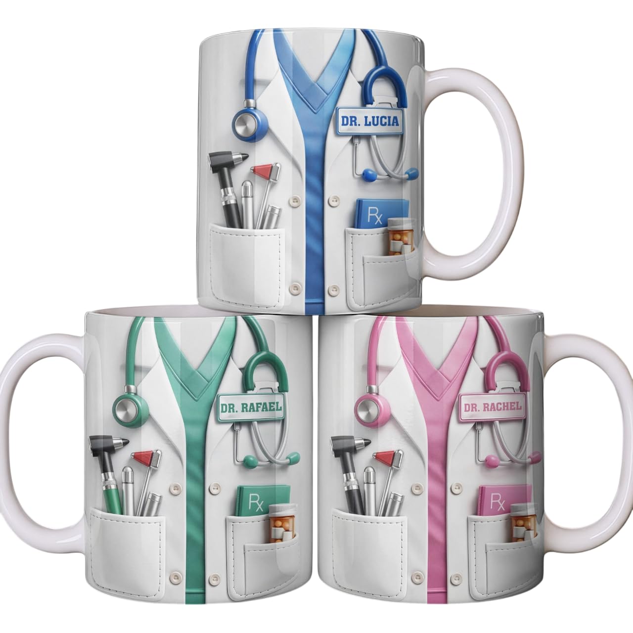 Customize with Your Favorite Doctor's Name and Tools, Coffee Mug, Gift for Medic