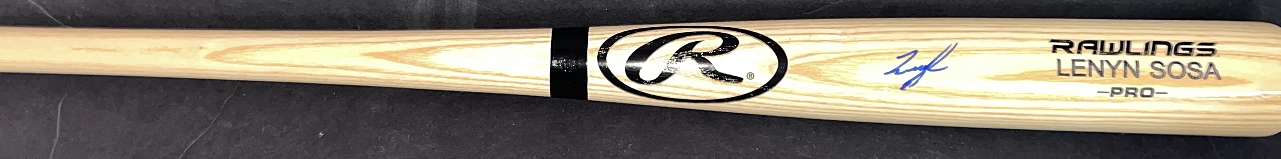 Lenyn Sosa Chicago White Sox Autographed Signed Blonde Baseball Bat BECKETT Witn