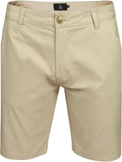 Xact Men's Chino Shorts Cotton Stretch Regular Fit Bermuda Shorts Summer Casual Golf