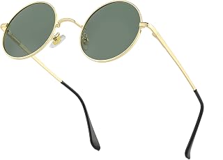 Retro Small Round Polarized Sunglasses for Men Women Circle Hippie Style Sun Glasses