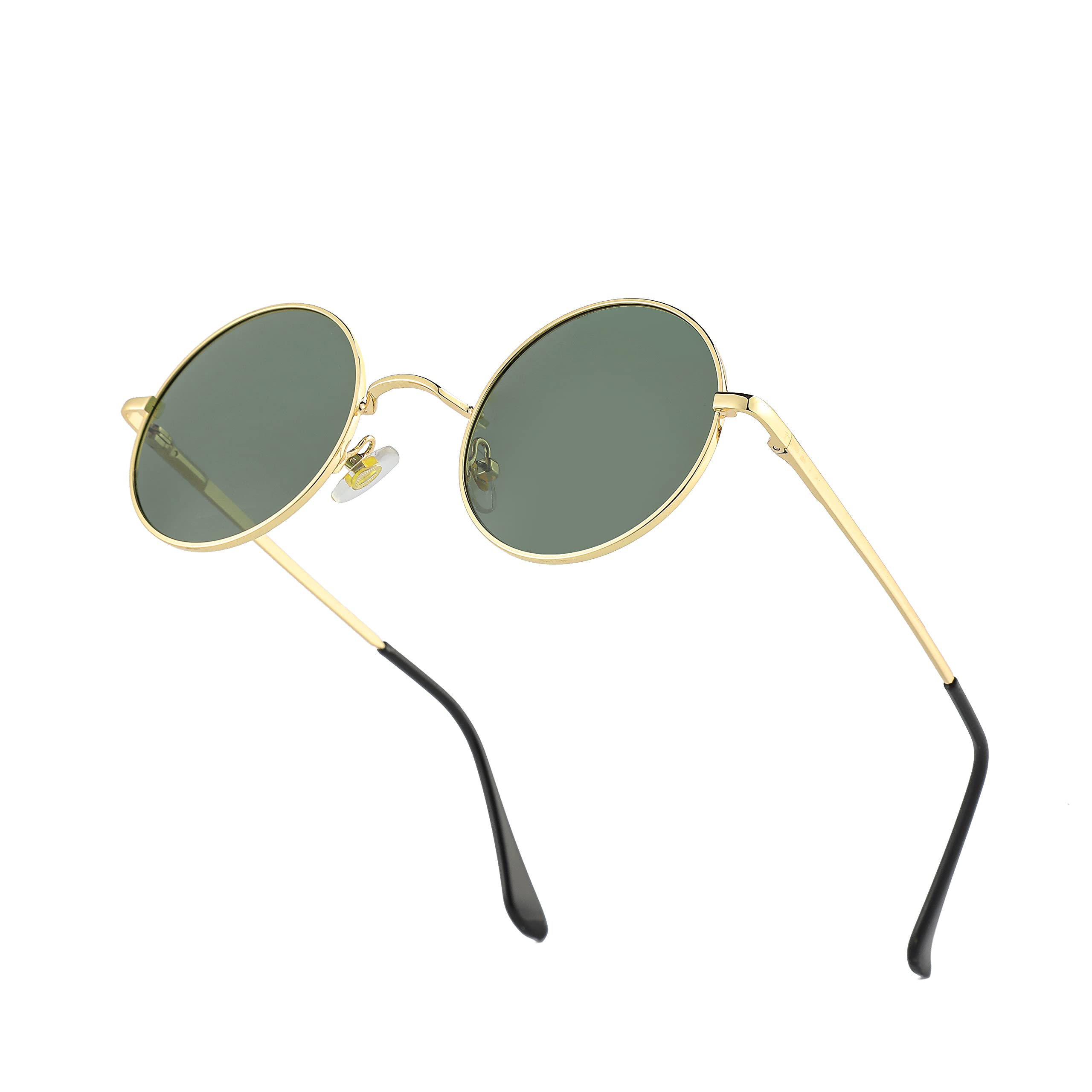 Retro Small Round Polarized Sunglasses for Men Women Circle Hippie Style Sun Gla