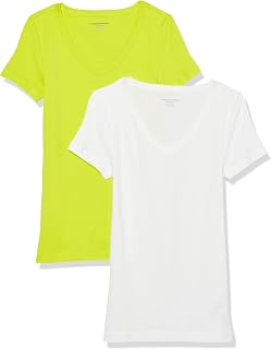 Amazon Essentials Women's Basic V-Neck Short Sleeve Slim Fit T-Shirt
