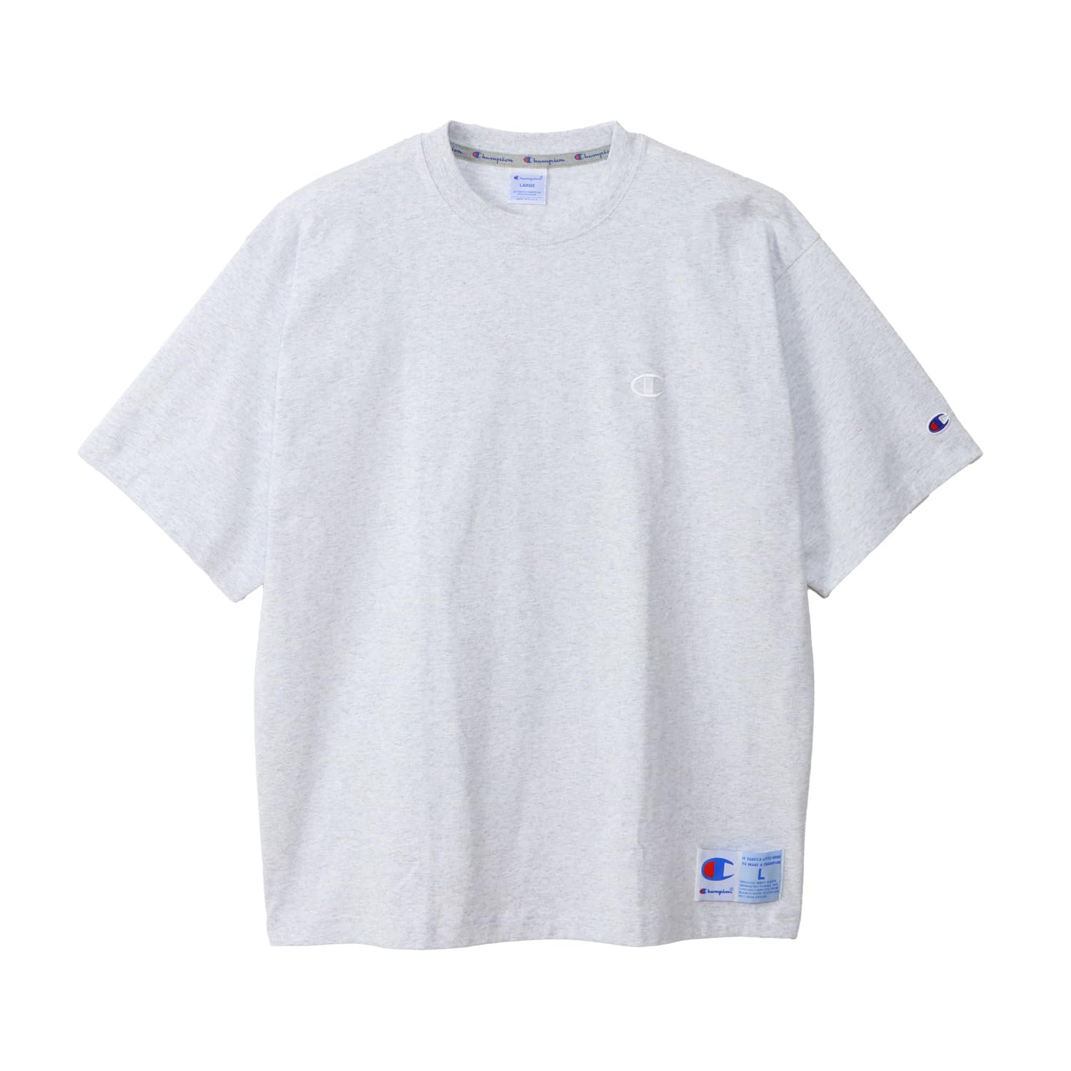 Champion(チャンピオン) 半袖 綿100% COTTON USA ワンポイントロゴ刺繡 リラックスフィット ガーメントウォッシュ ショートスリーブTシャ
