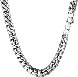 PROSTEEL Miami Cuban Chain Stainless Steel Necklace for Men