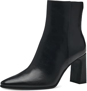 MARCO TOZZI Women's Pointed Toe Wide Heel Ankle Boots