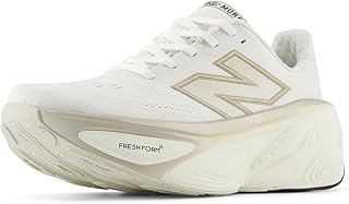 New Balance Women's Fresh Foam X More V5 Running Shoe, White Sea Salt Golden Light Metallic, 43 EU Large
